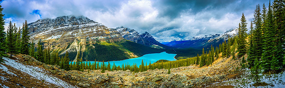 Peyto Lake Panorama, Alberta, Canada