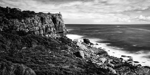 Hiker On Wilyabrup Cliffs
