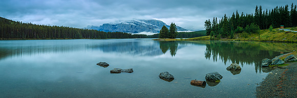 Two Jack Lake Panorama, Alberta, Canada