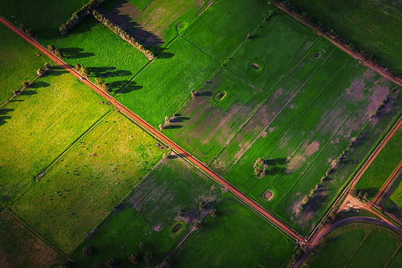Farmland near Bunbury from above