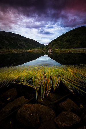 Nedre Kåringsvatnet At Sunset