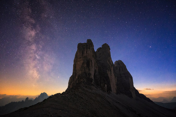 Tre Cime di Lavaredo At Night